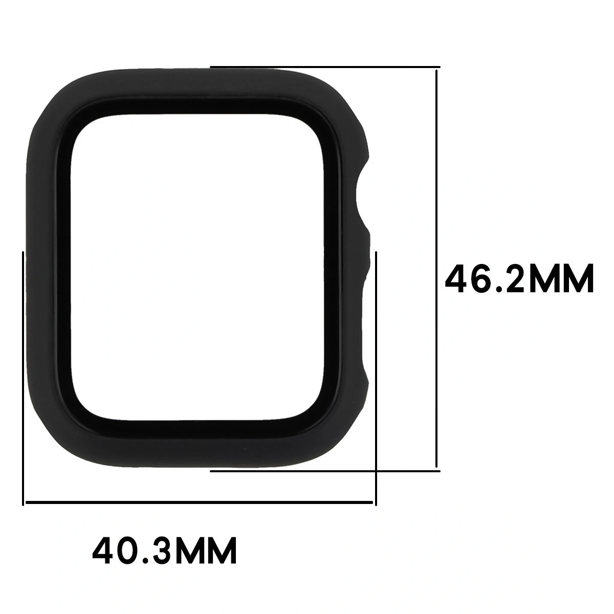 Wymiary etui Bizon Case Watch Adamo do Apple Watch SE 3 / SE 2 / SE / 6 / 5 / 4 (44 mm)